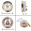Quartz Clock Silent Metal Gear 103mm Gold 2