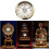 Quartz Clock Silent Metal Gear 103mm Gold 7