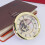 Quartz Clock Silent Metal Gear 103mm Gold 4