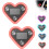 Solar LED Car Ambient Light Heart-Shaped Triangle Red 2pcs 1