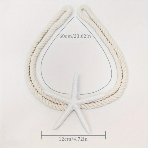 Starfish-Shaped Curtain Tiebacks Woven Polyester 2 Pcs 2