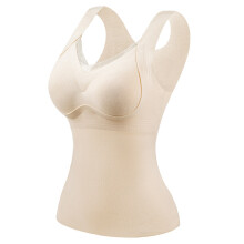 Women's Solid Camisole with Built-in Bra V-Neck Lace Trim