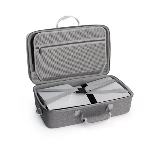 For PS5 PRO Hard Shell Carrying Case Storage Bag for PS5 Slim Console Controllers for  5 Slim Console Gray 2