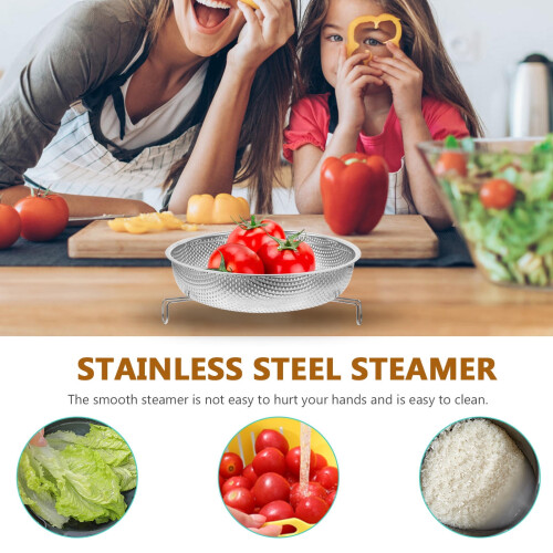 Stainless Steel Steamer Basket with Handle 1 Pack 2
