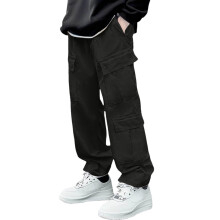 Men's Casual Cargo Pants Elastic Waist Baggy Streetwear