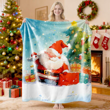 King Size Christmas Flannel Blanket Soft Comfortable