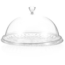 Round Cake Tray with Dome Clear Display Plate