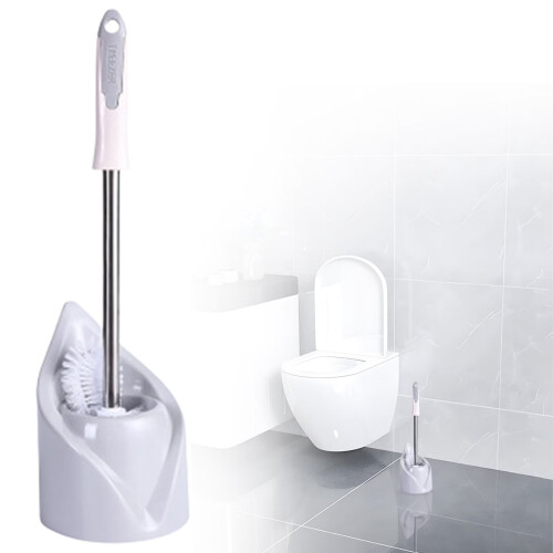 Toilet Brush Set with Long Handle and Base 2
