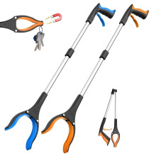 Foldable Reacher Grabber 32 inch 2-Pack Blue Orange