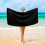 Black oversized microfiber beach towel 37 x 74 inches 1