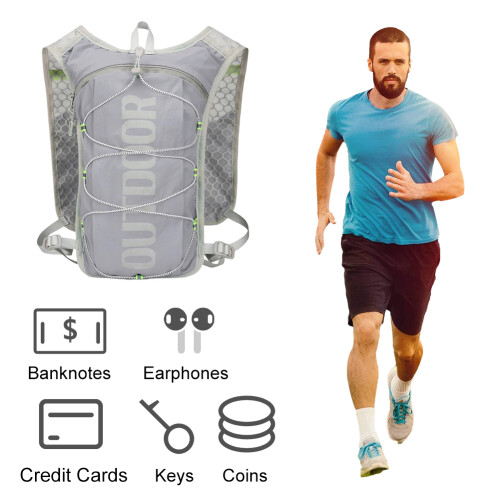 Nylon Foldable Waterproof Daypack Grey 2