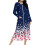 Women's Winter Robe with Pockets Loose Fit Multicolor M 1