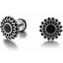 Sunflower Stud Earrings Stainless Steel Vintage Style