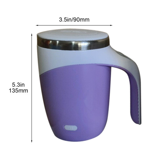 Automatic Stirring Coffee Mug Stainless Steel 12 oz 1