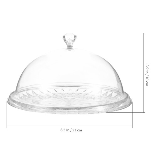Round Cake Tray with Dome Clear Display Plate 1