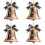 USA 250th Anniversary Bell Ornament Set 4 Pieces Silver 1