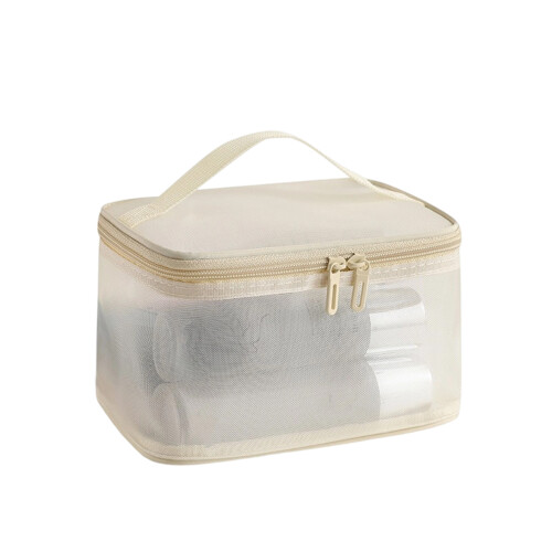 Makeup Bag Breathable Mesh Two Compartments Large Capacity
