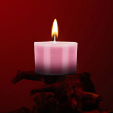 Valentine's Day Solid Color Candle Portable Low-Temp