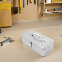 Stainless Steel Toolbox Portable Metal Tool Box with Handle