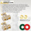 Car Battery Terminal Clamp Kit with Washers 2 Pcs 8