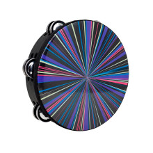 OriGlam 8 Inch Double Row Tambourine, Hand Held Percussion Drum Musical Percussion Tambourines for Adults,Church,Party (Purple)