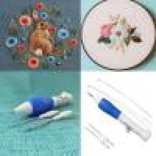 Embroidery Punch Needle Tool Plastic Silicone with 4