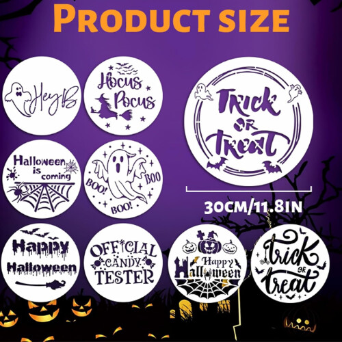 Halloween stencils reusable set 9 pcs 12 inch 1