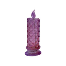 LED Crystal Flameless Candle Pillar 1 PC AAA Battery