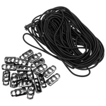 Eyeglasses Straps Black 10 Sets 11.8 x 0.1 in