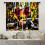 Red Wine Kitchen Curtains 27.5x39 in 2 Panel Rod Pocket 1