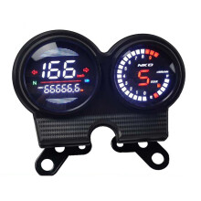Digital Motorcycle Speedometer and Tachometer Odometer Black