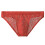 Men's Lace Low-Rise Bikini Briefs Breathable Red M 1