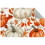 Washable Kitchen Rug Orange White Pumpkin Design 24x36 Inch 1