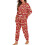 Women's Christmas Pajama Set Snowflake Print Soft 4