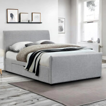 Capri Light Grey with Drawers 150cm King Bed