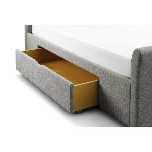 Capri Light Grey with Drawers 150cm King Bed 1