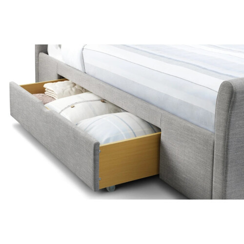 Capri Light Grey with Drawers 150cm King Bed 2