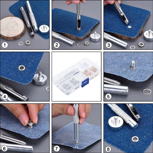Metal Grommets Kit 6mm 100 Pieces 2