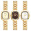 Women's Analog Quartz Watch Square Stainless Steel Strap 8