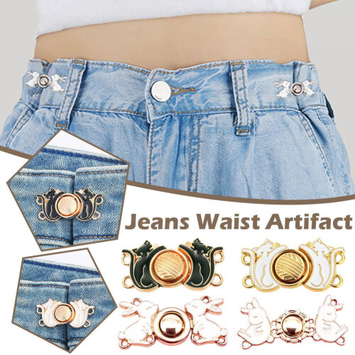 Adjustable Alloy Waist Button for Jeans Skirts Pants 2