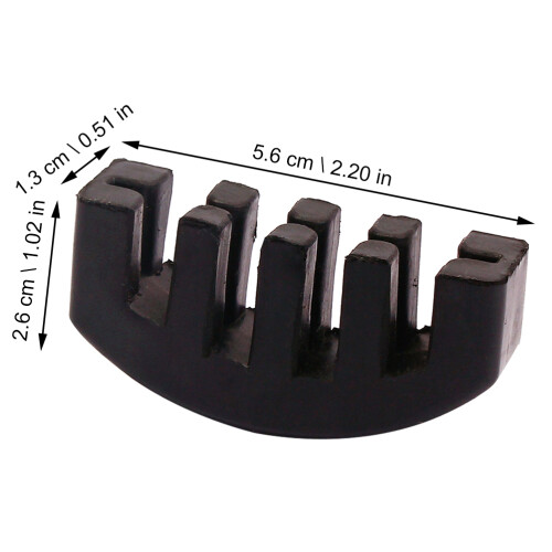 Black Rubber Violin Mute for Sound Reduction, 1 Pack, 2.20 1