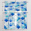 Blue Morocco Kitchen Curtains Set Semi-Sheer 3-Pc 3