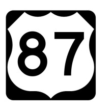 US Route 87 Metal Highway Sign 12 x 12 Inch