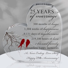 Anniversary Heart Keepsake Decoration for Couples
