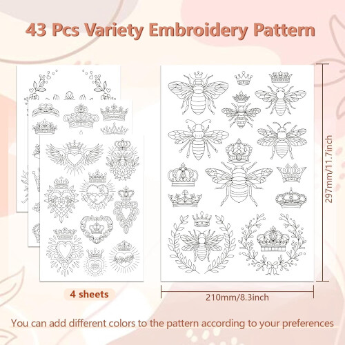 Stick and Stitch Embroidery Stabilizer Non-woven 4 Sheets 1