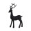 Matte Black Resin Reindeer Sculptures 2 pcs 8