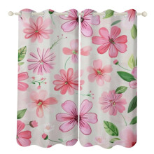 Floral Flower Window Curtains Bedroom Blackout Thermal