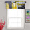 Grey Yellow Abstract Kitchen Curtains Valances 52x18 in 3