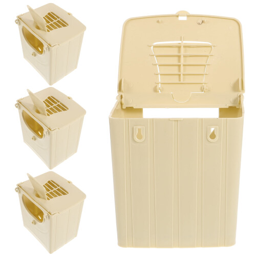 BESTONZON Plastic Hanging Bird Nesting House 4 pcs