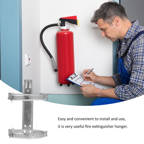 Fire Extinguisher Mounting Bracket Heavy Duty Iron 2 Pcs 1